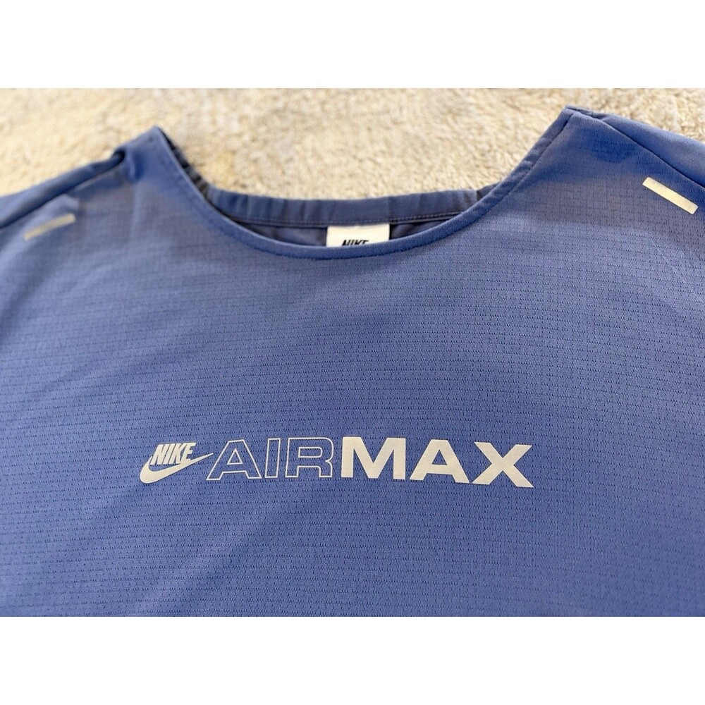 Nike Air Max Mens Dri-Fit T-Shirt Psychic Blue Graphic Athletic Tee Size XXL